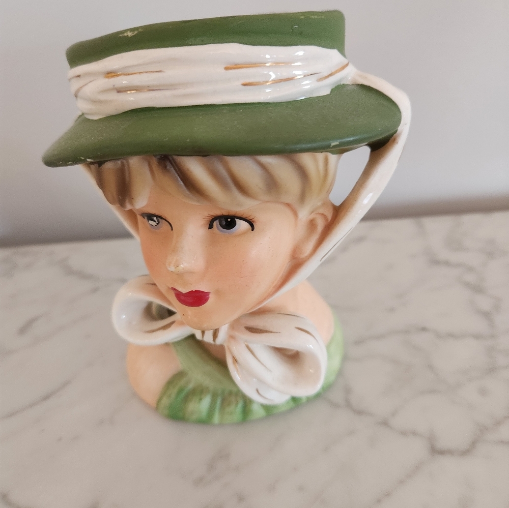Vintage Lady Head Vase